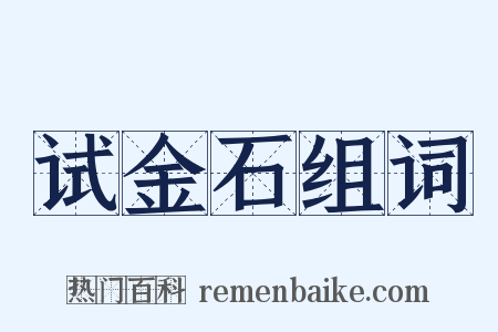 试金石组词是什么意思的图片